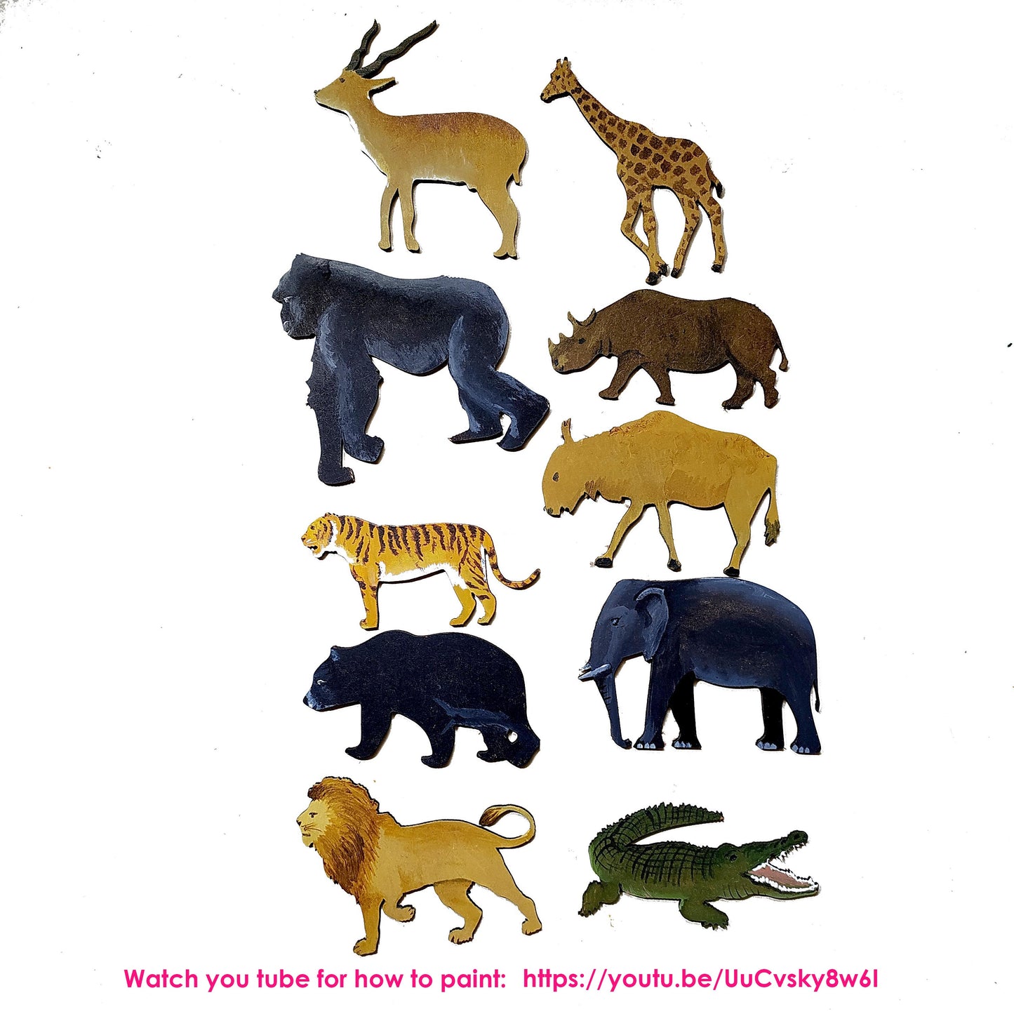 Animals cutout for DIY painting